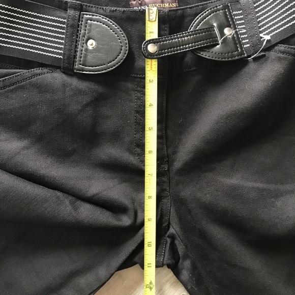Dana Buchman sz 8 Black Capri Pants with Belt - Picture 9 of 9